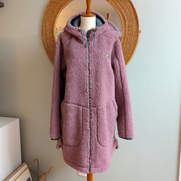 L.L. Bean Mountain Pile Fleece Coat in Iris Mauve - Picture 2 of 6